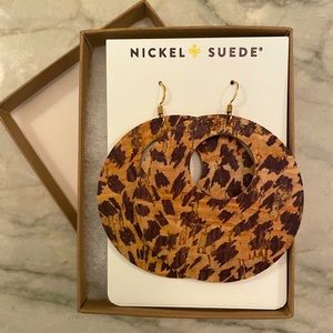 Nickel & Suede Cheetah Nova Earrings